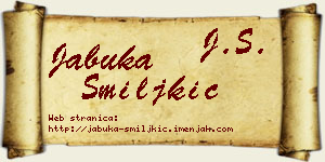 Jabuka Smiljkić vizit kartica